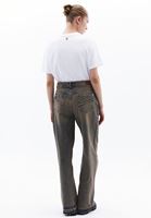 Women Brown Mid Rise Washed Denim Pants