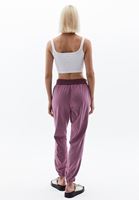 Women Purple Mid Rise Jogger Pants