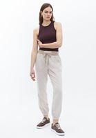 Women Beige Mid Rise Jogger Pants