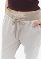 Women Beige Mid Rise Jogger Pants