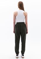 Women Green Mid Rise Jogger Pants