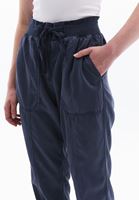 Women Blue Mid Rise Jogger Pants