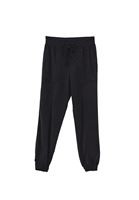 Women Black Mid Rise Jogger Pants