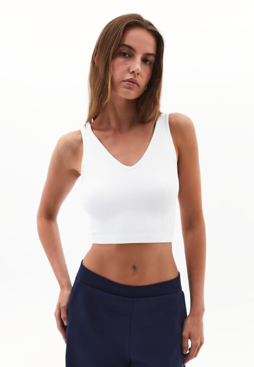 V Yaka Crop Atlet ve Modal Pantolon Kombini
