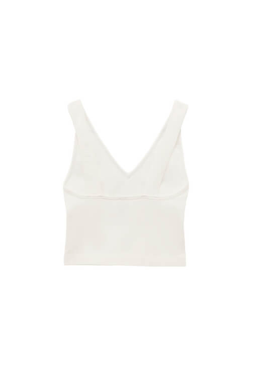 V Yaka Crop Atlet ve Modal Pantolon Kombini