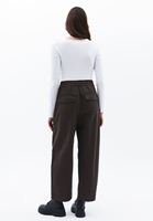 Women Brown Mid Rise Barrel Fit Pants