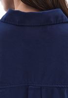 Women Navy Oversize Shirt with Pocket Detail