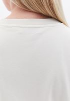 Women Cream Oversize Tshirt with Cut-out Detail