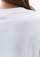Bayan Beyaz Oversize Taş Detaylı Tişört