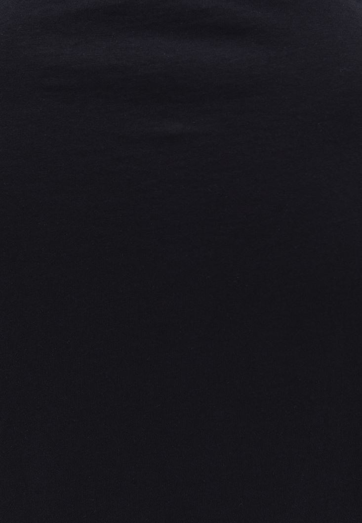 Women Black Cotton Blended Oversize Tshirt