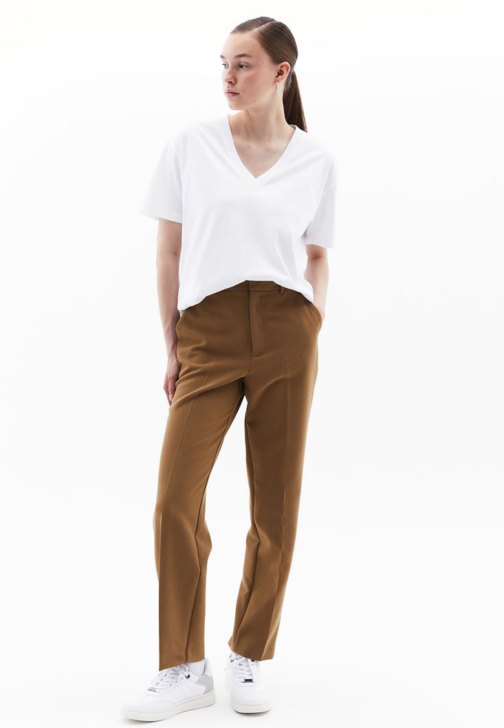 Women White Cotton Blended Oversize Tshirt