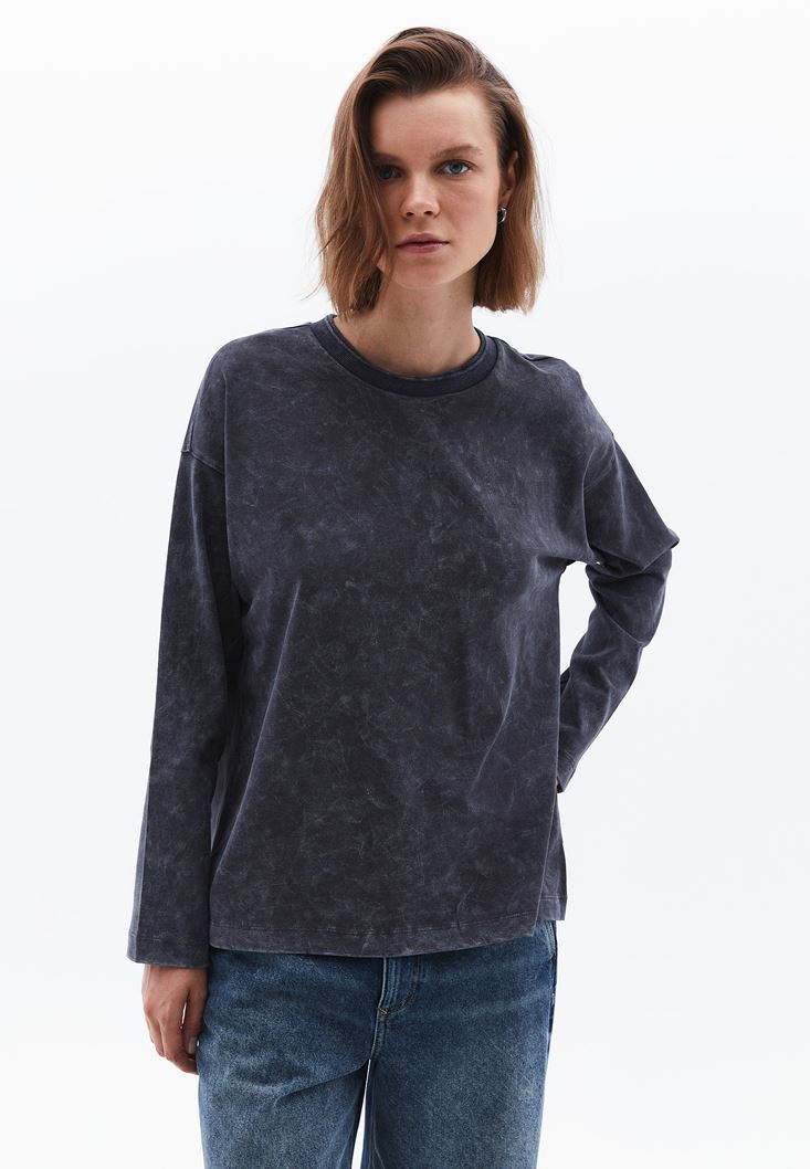 Women Grey Washed Oversize Tshirt