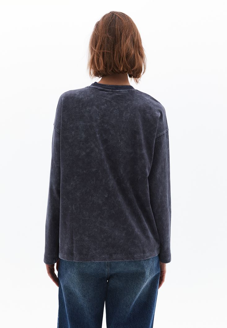 Women Grey Washed Oversize Tshirt