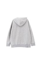 Women Grey Oversize Hooded Sweatshirt