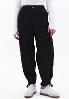 Women Black High Rise Jogger Cargo Pants