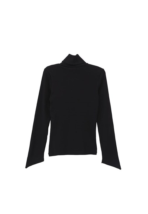 Black Turtle Neck Tshirt with Long Sleeves Online Shopping