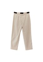 Women Beige Mid Rise Carrot Fit Pants