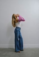 Women Blue High Rise Wide Leg Pants