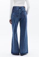 Women Blue High Rise Wide Leg Pants