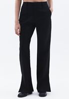 Women Black High Rise Boot Cut Pants