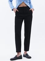 Women Black High Rise Slim Fit Pants