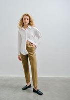 Women Brown High Rise Slim Fit Pants