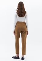 Women Brown High Rise Slim Fit Pants