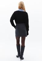 Women Grey Mini Skirt