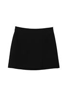 Women Black High Rise Skirt with Slit Detail