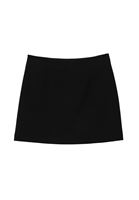 Women Black High Rise Skirt with Slit Detail