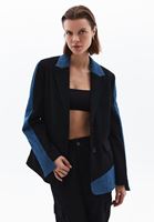 Bayan Siyah Oversize Blazer Ceket