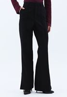 Women Black High Rise Bootcut Pants