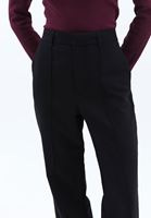 Women Black High Rise Bootcut Pants