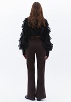 Women Brown High Rise Bootcut Pants