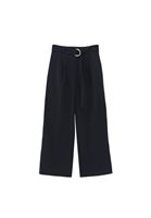 Women Black High Rise Straight Fit Pants