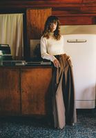 Women Brown Ultra High Rise Wide Leg Pants