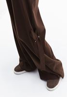 Women Brown Ultra High Rise Wide Leg Pants