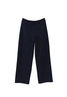 Women Navy Mid Rise Straight Fit Pants