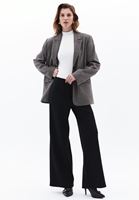 Women Black Ultra High Rise Wide Leg Pants