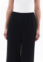 Women Black Ultra High Rise Wide Leg Pants