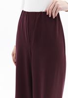 Women Bordeaux Ultra High Rise Wide Leg Pants