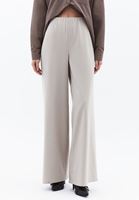 Women Beige Ultra High Rise Wide Leg Pants