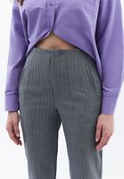 Women Grey Ultra High Rise Carrot Fit Pants