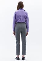 Women Grey Ultra High Rise Carrot Fit Pants