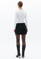 Women Black High Rise Short Skirt