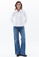 Women White Shirt with Cut-out Detail