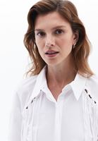 Women White Shirt with Cut-out Detail