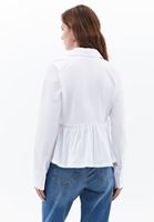 Women White Shirt with Cut-out Detail