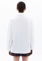 Women Cream Oversize Poplin Shirt