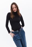 Women Black Turtle Neck Bodysuit